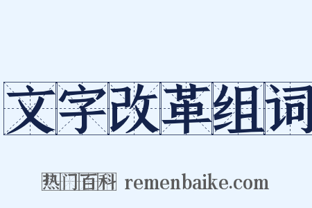 文字改革组词是什么意思的图片